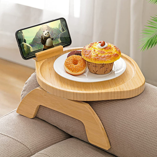 Portable Folding Bamboo Sofa Tray